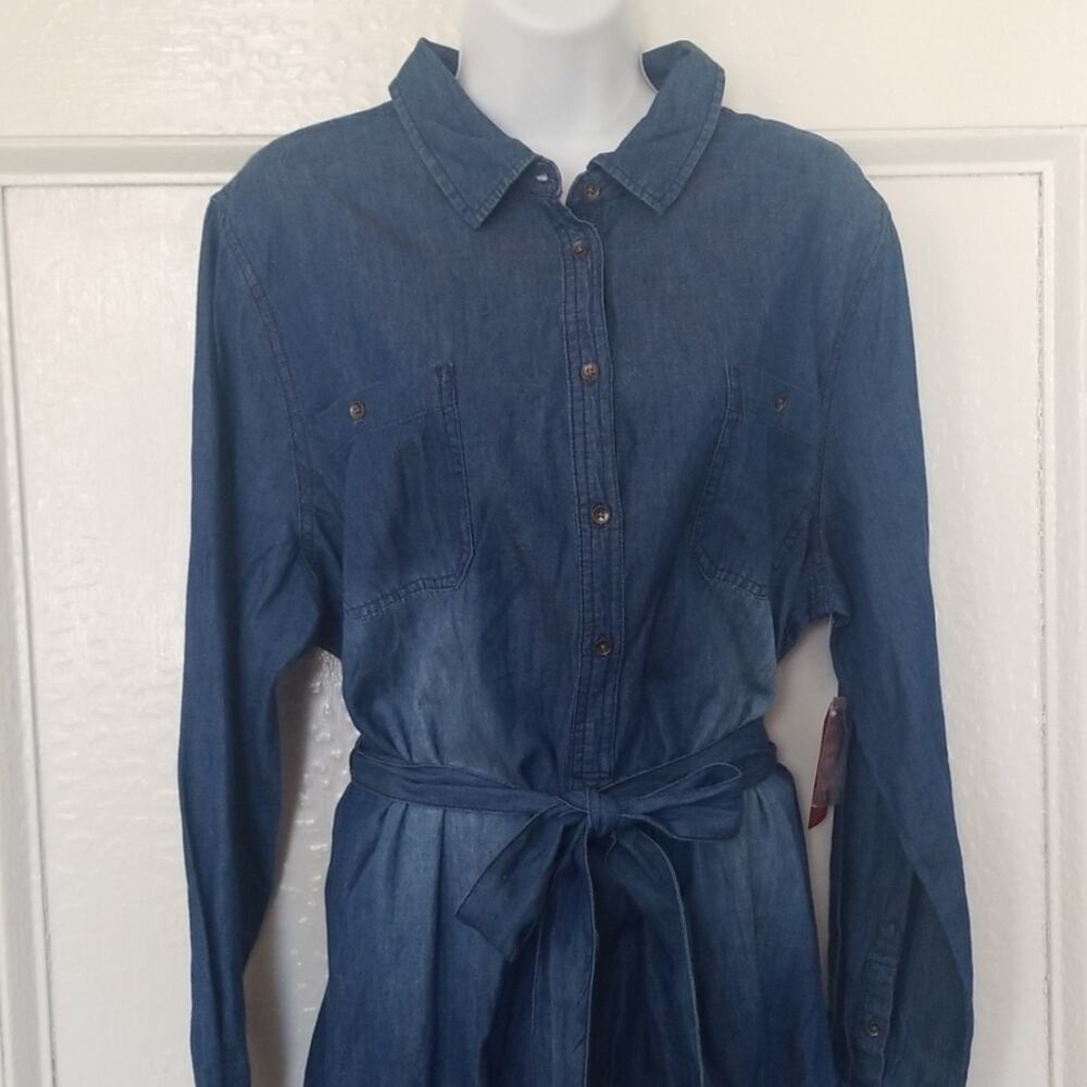 NWT Women's Faded Glory Denim Dress XXL/20